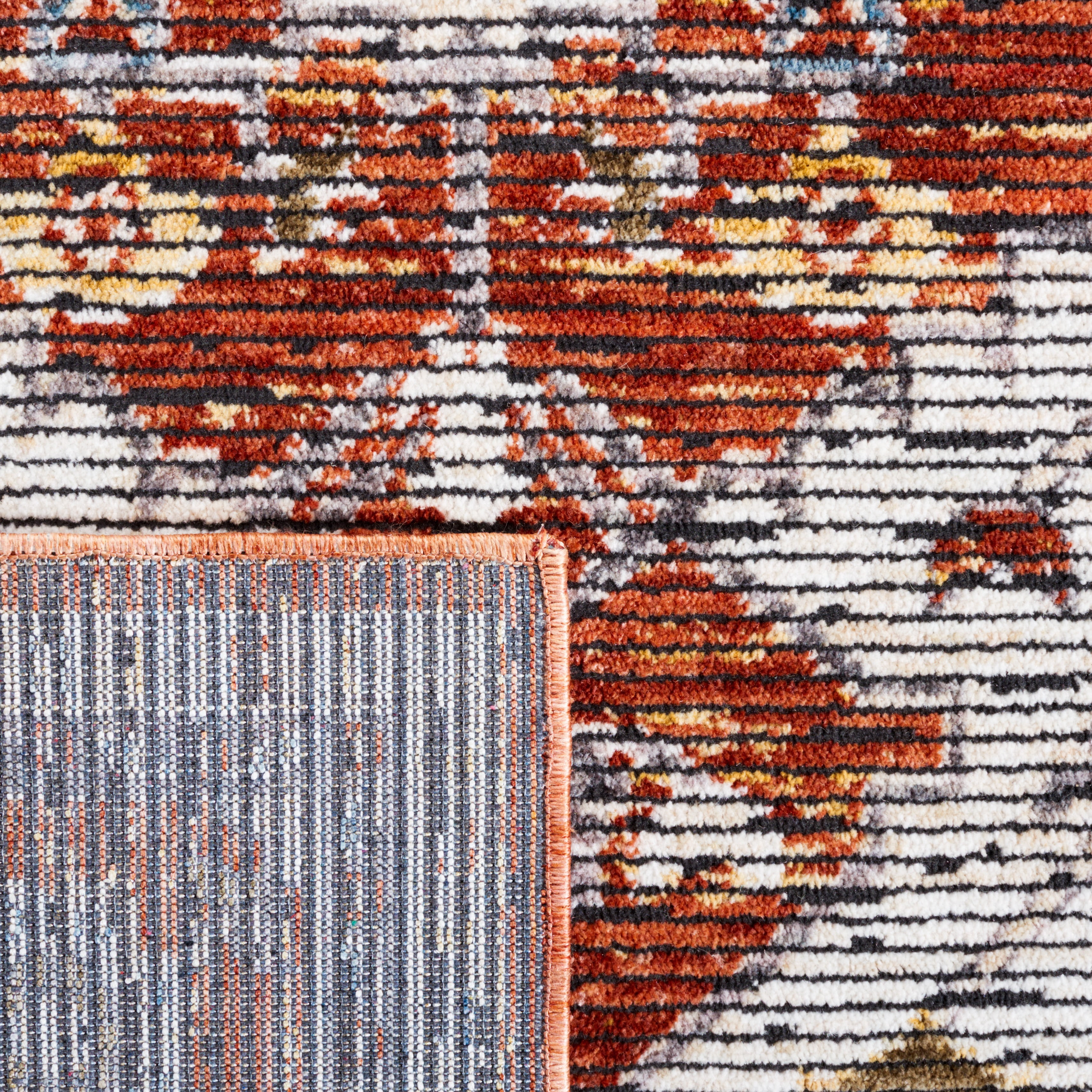 SAFAVIEH Sierra Jane Medallion Area Rug, Ivory/Rust, 6' x 6' Round