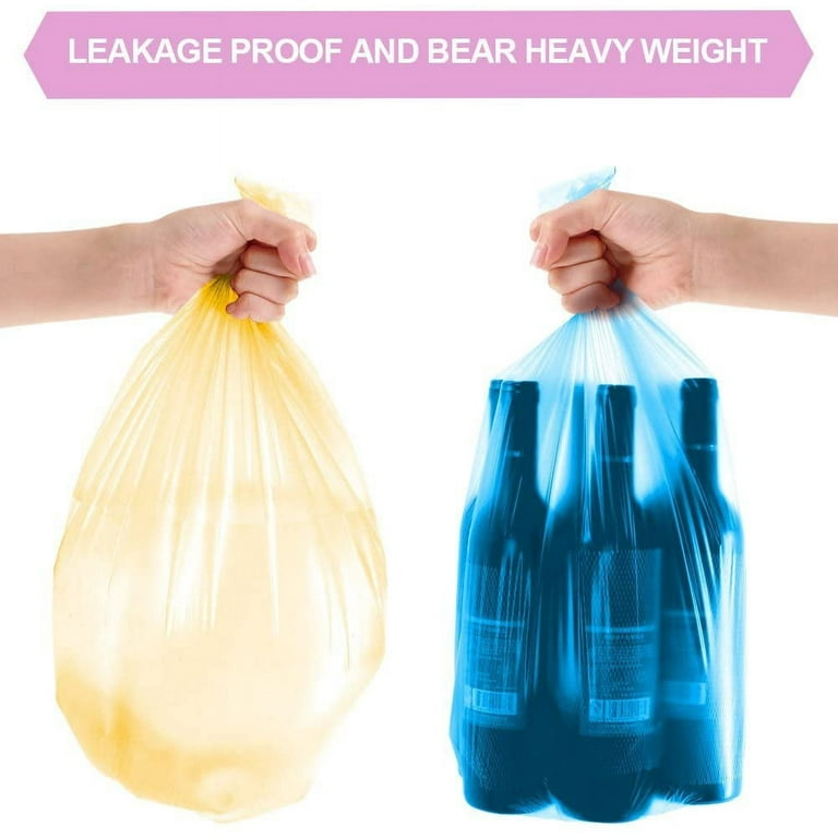 ENK 4 Gallon Trash Bags 150 Counts 5 Colors Small Trash Bags Wastebasket Trash Can Liners Bathroom Trash Bags Plastic Garbage Bags for Home Kitchen