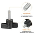 thumbnail image 4 of Uxcell 20 Pieces Wing Knobs M5 x 20mm Tee Stud Knob Thumb Screw Hand Clamping Handle Black, 4 of 6