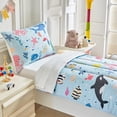 thumbnail image 4 of Juego de Ropa de Cama para Niños Pequeños Joyreap Tema Océano Azul en Microfibra, 4 of 7