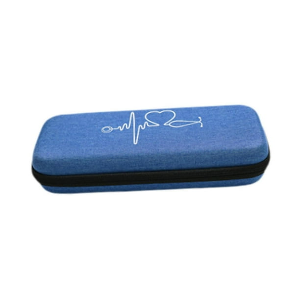 Estuche Organizador para Estetoscopio BLESIY Bolsa de Transporte Azul Oscuro 28.5 cm x 11.5 cm x 6 cm