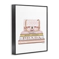 thumbnail image 3 of Stupell Industries Glam Fashion Designer Purse Bookstack Pink White Gold Watercolor Black Framed Giclee Art, 11 x 14, by Amanda Greenwood, 3 of 8