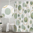 thumbnail image 4 of Sage Green Polka Dots Shower Curtain Set - 72" x 78" Washable Bathtub Curtain with 12 Hooks, Modern Abstract Art Waterproof Fabric Stall Shower Curtains for Bathroom/Bathtub Décor, 4 of 6