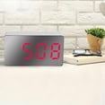 thumbnail image 4 of 2x Reloj despertador digital, reloj LED grande con espejo de 3 pulgadas, función de repetición, modo de atenuación del reloj con brillo a Sunnimix Despertador digital, 4 of 7