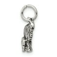 thumbnail image 2 of 925 Sterling Silver Solid Oxidized Goat Charm 14x15mm Wide Pendant Necklace for Women - 1.0 Grams, 2 of 3