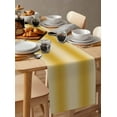 thumbnail image 3 of Yellow Ombre Table Runner Modern Art Farmhouse Tablerunners 18 x 72 Inch, Table Decorations Tabletop Scarf for Summer Gathering Holiday Farmhouse Kitchen Dining Decor, 3 of 6