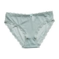 thumbnail image 4 of vigerkar Women's Underwear Soft Breathable Cotton Brief Ladies Panties High Waist Women Sexy Mesh Lace Lingerie Light Green, XL, 4 of 7