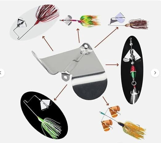 ABPETE 30pcs Buzzer Spinner Blades Aluminium Delta Blades for Buzzbaits Surface Fishing Lures 2"