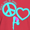 thumbnail image 3 of CafePress - PEACE LOVE DIVING Women's Dark T Shirt - Women's Traditional Fit Dark T-Shirt, 3 of 4