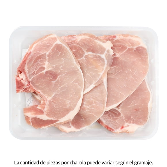 Chuleta natural de cerdo peso aprox por charola 700 a 800 g