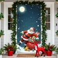 thumbnail image 5 of TanSiDing 2pcs Festive Christmas Door Curtain with Santa Claus Design, Durable Polyester Fabric for Holiday Wall and Party Decoration 35*71in, 5 of 6