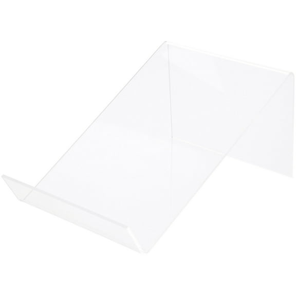 Plymor Clear Acrylic Book Easel with Flat Ledge, 5" W x 8" D x 4.5" H