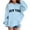 Sky Blue, variant on Wdgfv Girls Cute Long Sleeve Pullover Hoodie Casual Comfortable Sweatshirt For Kids Soft Warm Winter Wear Navy 9-10 Years