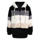 thumbnail image 4 of Gibobby Chamarra de forro mullida para mujer, Chaqueta Sherpa de Gran tamaño con Cremallera y Bolsillos para Mujer, Sudadera con Capucha de Forro Polar(Negro,XG), 4 of 5