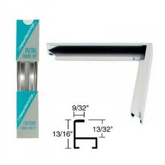 Nielsen Bainbridge 15" Undici Sectional Frame Kit, Metal Picture Hanging Hardware with Round Face, 2 Bars, Silver Finish, Easy Assembly, Lightweight