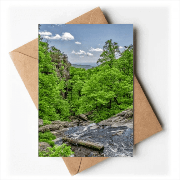 Stream Green Forestry Science Nature Scenery Greeting Cards You are Invited Invitations
