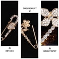thumbnail image 2 of MasteelfCA 8pcs Rhinestone Brooch Safety Pin Delicate Sweater Shawl Pin Clothing Accessory (Assorted Style), 2 of 7