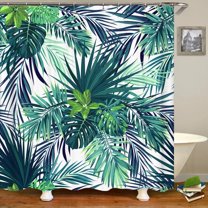 Tree leaves Pattern Bath Curtain Waterproof Fabric Shower Curtains Flowers Bathtub Screen With for Bathroom Home Decor