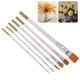 thumbnail image 1 of Pincel 6 Uds Pincel De Pintura Multiusos Mini Varilla Blanca De Nailon Pintura Al óleo Puntas Redondas Puntas Planas Juego De Pinceles De Acuarela, 1 of 7
