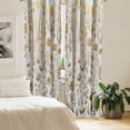 thumbnail image 2 of Ambesonne Vintage 4-Panel Curtains, Nostalgic Wildfloral Witchy, 56"x84", Dark Khaki Pale Grey, 2 of 3