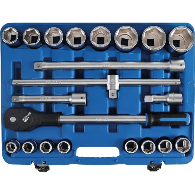 Juego de Dados Y Matraca 3/4 19-50 MM 21 PZ BGS 1207
