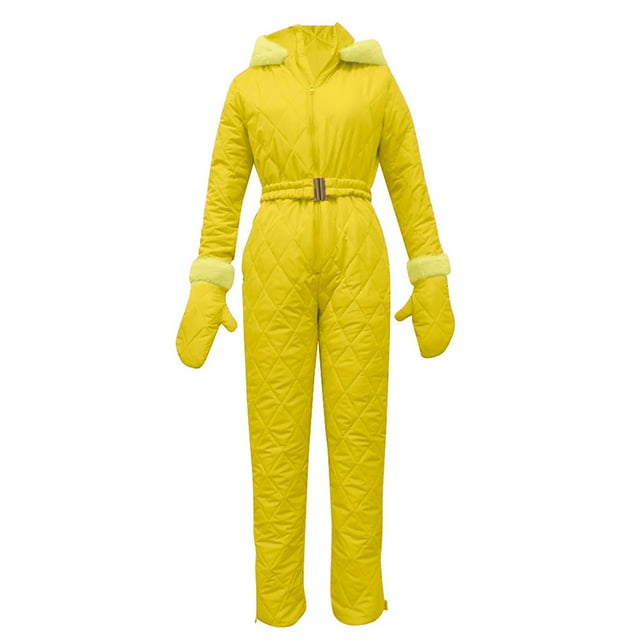 Mode Femme Décontractée Épaisse Combinaison de Planche à Neige Chaude Sports de Plein Air Fermeture Éclair