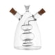 thumbnail image 1 of Dispensador de aceite y vinagre Macarena 2 en 1 Botella de vidrio transparente, 1 of 8