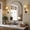 Black, variant on Gianna 22"x30" Arched Wall Mirror, Modern Aluminum Frame Decorative Mirror for Bathroom, Bedroom, Living Room, or Entryway, Gold