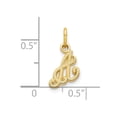 thumbnail image 3 of Diamond2Deal 10k Yellow Gold Solid Letter A Initial Charm Pendant for Women(L- 15 mm, W- 11 mm), 3 of 5