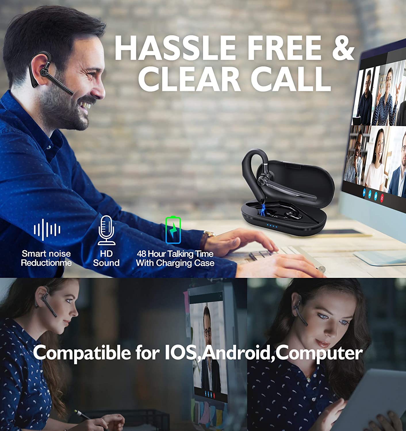 axGear Bluetooth Headset Eumspo V5.1 