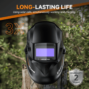 ARCCAPTAIN Welding Helmet Auto Darkening, Large View Welding Hood Mask True Color with Top Optical Clarity