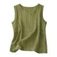 thumbnail image 3 of Linen Tank Tops for Girls Casual Loose Camisole Sleeveless Gauze Shirts Plus Size Boho Spring Summer 2026 Clothing, 3 of 5
