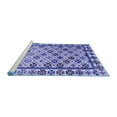 thumbnail image 2 of Ahgly Company Machine Washable Indoor Rectangle Abstract Blue Modern Area Rugs, 4' x 6', 2 of 4
