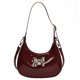 thumbnail image 1 of 2033 Bolso Hombro Brillante Charol Bolso Media Bolso Cruzado para Axila (rojo) Rojo, 1 of 8