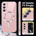 thumbnail image 5 of for Galaxy S22 Ultra Case,[Compatible with Magsafe],[10 FT Military Grade Drop Protection][Anti Yellowing] Slim Soft TPU Luxury Protective Phone Case for Galaxy S22 Ultra-Pink 11-sam s22u-09, 5 of 13