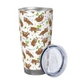 thumbnail image 2 of Fuzoiu Cute Sloth Print 20oz Tumbler, Stainless Steel Vacuum Insulated Car Cup, Insulated Coffee Mug,Travel Mug with Lid,Thermal Cup for Outdoor-Straw Three-piece Set, 2 of 8