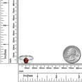 thumbnail image 6 of Gem Stone King 925 Sterling Silver Red Garnet and Lab Grown Diamond Engagement Ring for Women | 1.80 Cttw | Oval 8X6MM | Gemstone January Birthstone | Size 8, 6 of 6
