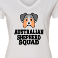 thumbnail image 4 of Inktastic Dog Australian Shepherd Squad Women's V-Neck T-Shirt, 4 of 5