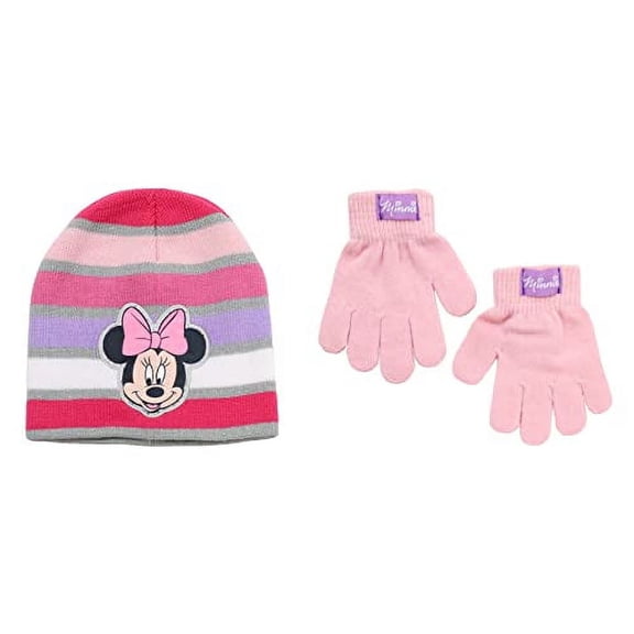 Beanie Cap - Disney - Minnie Mouse - 3 Pink Strip