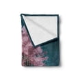 thumbnail image 2 of Magic Soft Flannel Fleece Throw Blanket, Blossom Plant Hanging in Air Rootless Free Plant Supernatural Image, Cozy Plush for Indoor and Outdoor Use, 50" x 70", Lilac Petrol Blue, by Ambesonne, 2 of 5