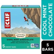 CLIF BAR Energy Protein Bars, Cool Mint Chocolate with Caffeine, 5ct