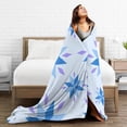 thumbnail image 2 of Star Snowflake Blue Throw Blanket,Super Soft Anti-Pilling Flannel Bed Blankets, 60"x50", 2 of 8
