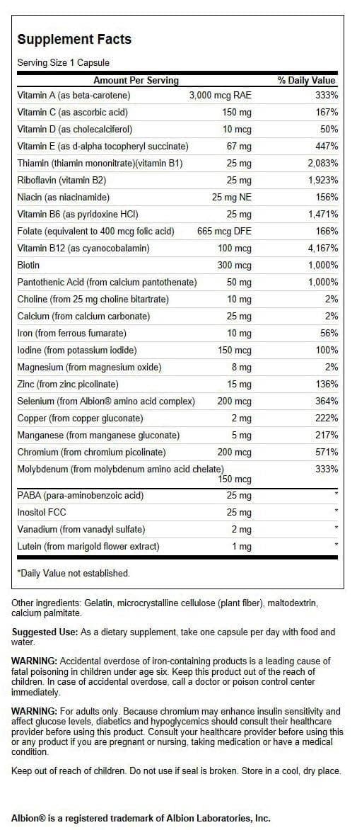 Swanson Active One Multivitamin with Iron 90 Capsules