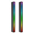thumbnail image 1 of generic RGB Sound Control Rhythm Lights 2 PCS Black Silver 18 Colors Audio Spectrum, 1 of 8