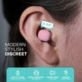 thumbnail image 6 of Coby Mini True Wireless Earbuds | Compact Lightweight in-Ear Headphones w/Case | World's Smallest Wireless Ear Buds w/Built-in Mic | Wireless Headphones, Bluetooth Headphones w/ 12-HR Play (Pink), 6 of 9