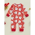 thumbnail image 4 of Suealasg Baby Boy Girls Pajamas Rompers Newborn Christmas Clothes Long Sleeve Santa Claus Print One-Piece Pajamas Infant Zip-Up Footless Pjs Full Length Jumpsuits, 4 of 7
