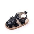 thumbnail image 4 of Puntoco (6-12 Meses) Verano Nuevo Bebé Versátil Casual Transpirable Linda Suela De Goma Antideslizante Fondo Suave Sandalias De Bebé Zapatos Para Niños Pequeños Zapatos De Bebé Negro 12, 4 of 8