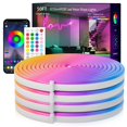 thumbnail image 1 of Luces tipo cuerda de neón SILFU, banda LED RGB de 50 pies, impermeable, IP67, 1 of 8