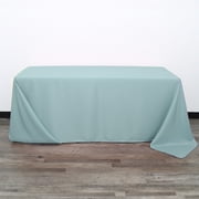 YCC Linens - 90 x 132 Inch Rectangular Polyester Tablecloth Dusty Blue