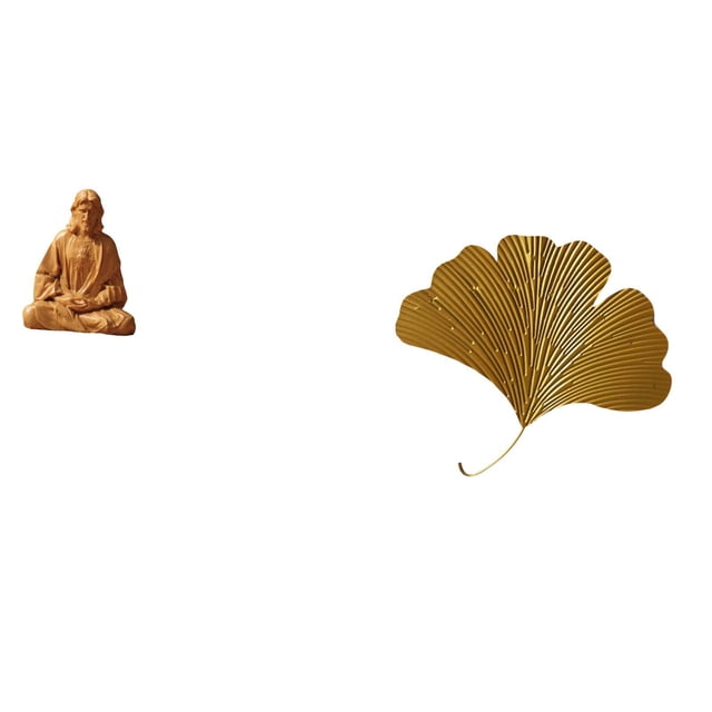 Estatua del Corazón de Jesús,Estatua del Sagrado Corazón de Jesús para decoración del hogar,Esculturas de pared de hojas,Esculturas de pared de hierro forjado con hojas de ginkgo,Escultura